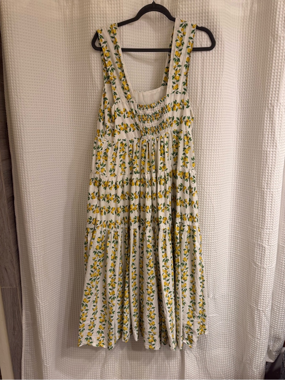 Anthropologie White Dress with Yellow Lemon Print - Picture 2 of 4